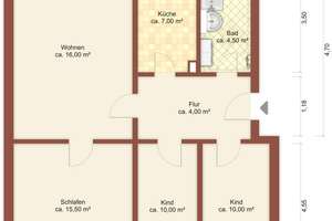 Willkommen daheim! 4-R.-WE m. Balkon in Zittau! – Südstraße 43 d, 2763 Zittau – Vorschaubild 4