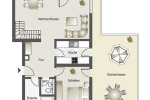 Stilvolle 3,5-/4-Zi.-DG-Penthouse-Maisonettewohnung mit zwei Terrassen in HN-Ost – Die vollständige Adresse der Immobilie erhältst du vom Anbieter., 74074 Heilbronn, Heilbronn – Vorschaubild 30