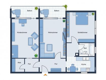 Bezugsfertige 3-Raumwohnung mit Balkon in Merseburg-Nord (WBS ist offers erforderlich)