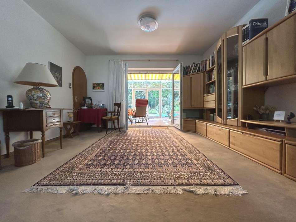 Wohnzimmer mit Blick Wintergar