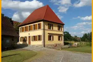 150 qm saniertes Herrschaftshaus auf 2.500 qm parkähnlichen Grund mit 5 ha Mühlenanwesen + Scheune – Erlangen-Höchstadt (Kreis) – Vorschaubild 1