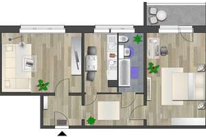 2-Raum-Wohnung mit Balkon in zentraler Lage – Brückenstr. 16, 9111 Zentrum, Chemnitz – Vorschaubild 8