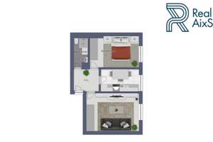 Attraktive 2-Zimmer-Wohnung mit guter Raumaufteilung – Die vollständige Adresse der Immobilie erhältst du vom Anbieter., 52064 St. Jakob, Aachen – Vorschaubild 8