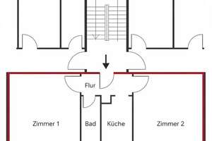 Klug geschnittene 2-Zimmer-Wohnung