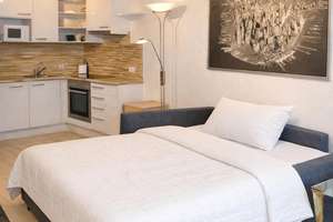 Sofort verfügbar! 1 ZKB möbliertes Apartment mit Balkon & TG in Schwabing  – Die vollständige Adresse der Immobilie erhältst du vom Anbieter., 80797 Am Luitpoldpark, München – Vorschaubild 1