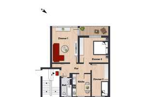 Moderne Erdgeschosswohnung in der Nordstadt // EG rechts – Bartenslebenring 11, 38448 Wolfsburg – Vorschaubild 4