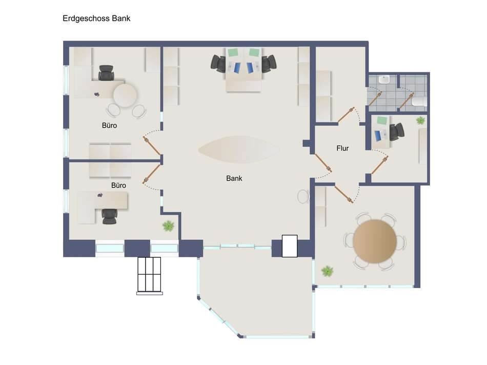 Erdgeschoss Bank