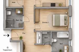 Helle 4 Zimmer Traumwohnung in einer grünen Wohnanlage mit Kaminofen, 2 Balkone, 2 Bädern, EBK – Sauerbruchstraße 13, 14482 Babelsberg Nord, Potsdam – Vorschaubild 31