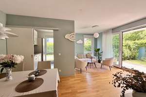 Stilvoll möblierte, ruhige und moderne 3-Zimmer-Wohnung mit privatem Garten in München-Giesing