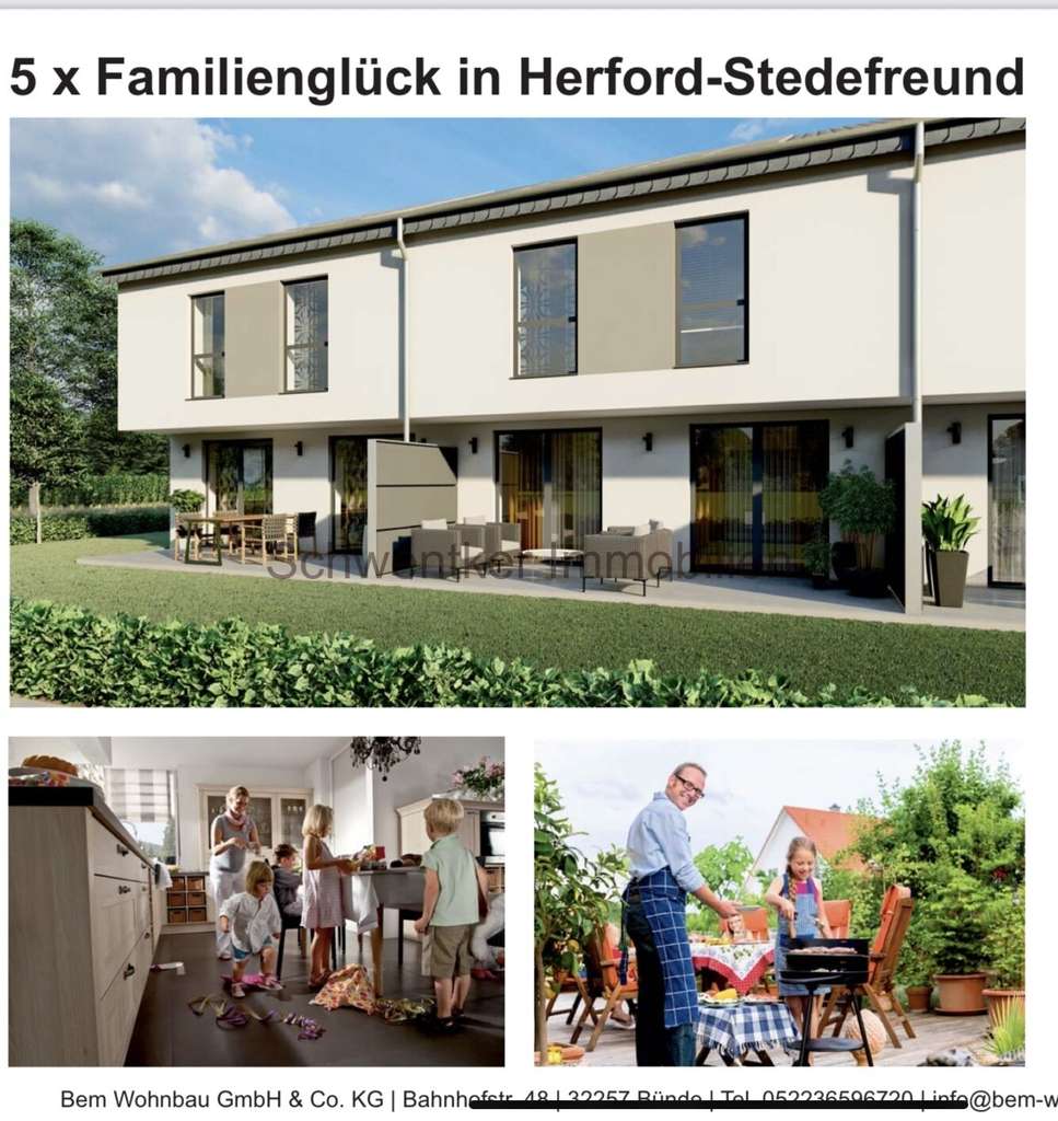 Mit nur 1.315,-- monatliche Finanzierungsrate ins eigene 137 qm große Eigenheim in Herford Stedefreu