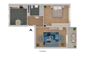 Attraktive 2-Zimmer-Wohnung mit Balkon – möbliert & ohne Makler  – Die vollständige Adresse der Immobilie erhältst du vom Anbieter., 68309 Käfertal, Mannheim – Vorschaubild 8