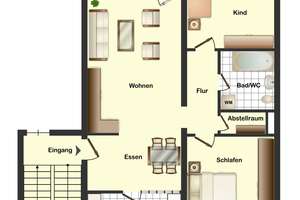 Gepflegte 3,5-Zimmer Wohnung mit Balkon und Einbauküche in Essen – Baustr. 6, 45359 Frintrop, Essen – Vorschaubild 10