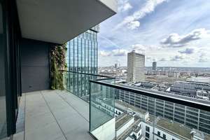 16.Etage: Zwei-Zimmer-Wohnung mit Skylineblick in Südausrichtung im Eden Tower mit Balkon – Die vollständige Adresse der Immobilie erhältst du vom Anbieter., 60327 Gallus, Frankfurt am Main – Vorschaubild 1