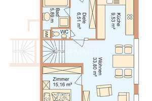 Vogtsburg-Oberbergen ++ Attraktive 3-Zi.-Maisonette-Wohnung mit 94 m² – Die vollständige Adresse der Immobilie erhältst du vom Anbieter., 79235 Vogtsburg im Kaiserstuhl – Vorschaubild 3
