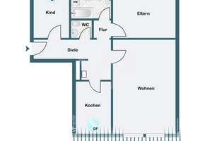 Helle 3-Zimmer-Wohnung in zentraler Lage in Metternich – Die vollständige Adresse der Immobilie erhältst du vom Anbieter., 56072 Metternich, Koblenz – Vorschaubild 5