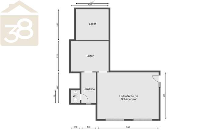 Grundriss Laden