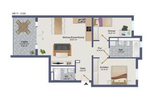 Komfortable 3-Zimmer Neubauwohnung in den Herzogenhöfen – Die vollständige Adresse der Immobilie erhältst du vom Anbieter., 64295 Darmstadt-West, Darmstadt – Vorschaubild 11