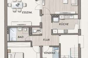 4-Zimmer-Wohnung in gepflegtem Dreifamilienhaus mit Blick ins Grüne und zwei Balkonen – Josefstraße 27, 52080 Eilendorf, Aachen – Vorschaubild 5