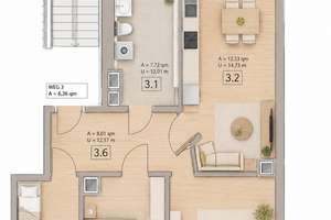 Südbalkon & Parkett - 3-Raum-ETW in Gohlis-Süd – Elsbethstraße 7, 4155 Gohlis-Süd, Leipzig – Vorschaubild 14