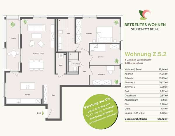 BETREUTES WOHNEN:  4-Zimmer-Dachgeschosswohnung vom Feinsten
