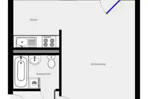 Renovierte 1-Zimmer-Wohnung mit Balkon in der 1. Etage – Zschampertaue 2, 4207 Leipzig – Vorschaubild 14