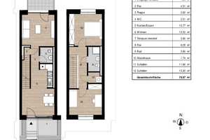 Wohn(t)raum auf zwei Etagen mit Design-Bodenbelag // ZG EG/1.OG , Wohnung 11 – Veilchenweg 5 K, 38446 Wolfsburg – Vorschaubild 6