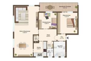 Zentrumsnahe große 3-4 Zimmer Wohnung mit herrlicher Terrasse, Garage mit Stellplatz – Lothringer Weg 49, 33102 Kernstadt, Paderborn – Vorschaubild 18