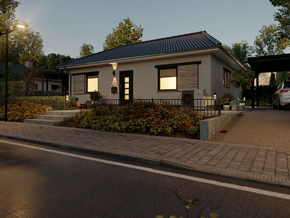 Bungalow-78-Straße-Abend