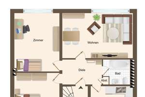 Schicke 3-Zimmer-ETW * moderner  Grundriss * solides Investment in MG-Zentrum * ca. 73 m² Wfl. * – Die vollständige Adresse der Immobilie erhältst du vom Anbieter., 41061 Hardterbroich-Pesch, Mönchengladbach – Vorschaubild 13
