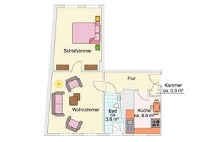 … mit Blick zum Innenhof - renoviertes 2-Zimmer-Apartment + Tageslichtbad + separate Küche – Fischbank 4, 18055 Stadtmitte, Rostock – Vorschaubild 12