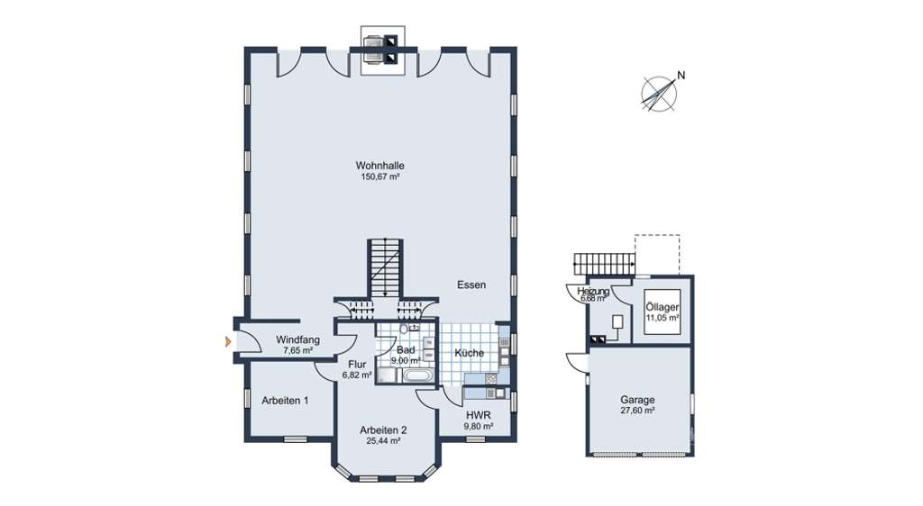 Immobilie in Höchst im Odenwald - Landhaus mit Gästehaus, 
Doppelgarage, Saunahaus, über 8000 m² Grund
Verkauf auf Nießbrauchbasis - Bild 3