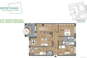 antaris Immobilien GmbH **Wohnqualität neu erleben – 4-Zimmer mit Balkon & Wannenbad** – Die vollständige Adresse der Immobilie erhältst du vom Anbieter., 99085 Krämpfervorstadt, Erfurt – Vorschaubild 6