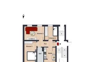 Zimmer 9,21 m² innerhalb einer 3er-WG // EG links – Immermannhof 3, 38440 Stadtmitte (Ortsteil), Wolfsburg – Vorschaubild 9