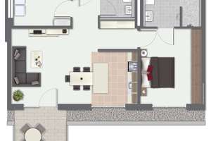 Moderne 2-Zimmer-Wohnung im Erstbezug – Die vollständige Adresse der Immobilie erhältst du vom Anbieter., 49090 Atter, Osnabrück – Vorschaubild 3