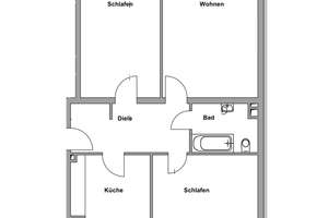 3ZKB Wohnung / Einbauküche / Balkon / renoviert - Neuehrenfeld – Methweg 12, 50823 Bilderstöckchen, Köln – Vorschaubild 12