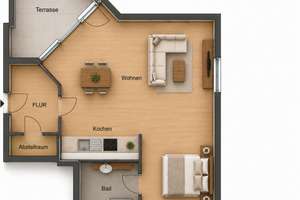 Modernisierte 1-Zimmer-Wohnung im EG. mit Terrasse und TG an Dianaplatz – Heisterstraße 20, 90441 Werderau, Nürnberg – Vorschaubild 3