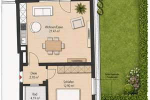 2-Zimmer Appartement in Uni-Nähe! – Die vollständige Adresse der Immobilie erhältst du vom Anbieter., 93053 Kasernenviertel, Regensburg – Vorschaubild 9