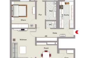 Schöne 4,5-Zimmer-Dachgeschosswohnung – Die vollständige Adresse der Immobilie erhältst du vom Anbieter., 90431 Großreuth bei Schweinau, Nürnberg – Vorschaubild 15