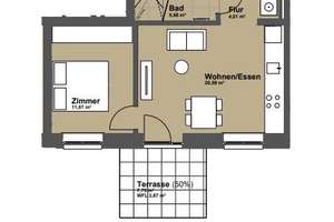 KRONSRODE | NEUBAU | Moderne 2-Zimmer-Wohnung mit Terrasse und Einbauküche (optional) – Rosalind-Franklin-Allee  20, 30539 Bemerode, Hannover – Vorschaubild 9