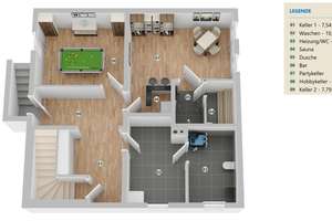 Beeindruckend vielfältig - EFH in Gifhorn-Süd - Wintergarten - Garage - Pool - EBK - Sauna etc. – Die vollständige Adresse der Immobilie erhältst du vom Anbieter., 38518 Gifhorn – Vorschaubild 13