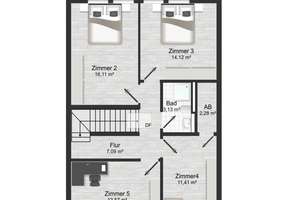 Maisonette-Wohnung in Mannheim – 6 Zimmer mit Süd-Balkon – auf Erbpacht – Die vollständige Adresse der Immobilie erhältst du vom Anbieter., 68309 Käfertal, Mannheim – Vorschaubild 8