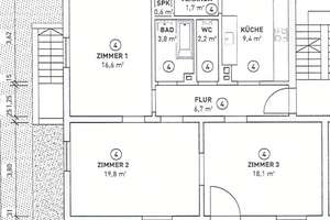 2-3 Zimmer Wohnung mit hohen Decken im Rodgebiet – Vogelsangstrasse 5, 75173 Südweststadt, Pforzheim – Vorschaubild 9