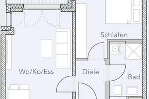 Tilly10, Grundriss Variante 10 - Wohnung mit Loggia – Tillystraße 10, 93053 Kasernenviertel, Regensburg – Vorschaubild 10