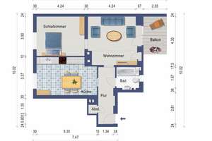 Modernisierte 2 Zimmer-Wohnung mit Wohnküche und Balkon!  – Osnabrücker Str. 22, 45145 Frohnhausen, Essen – Vorschaubild 17