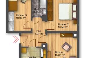 3-Zimmer-Wohnung mit Loggia und Blick ins Grüne im beliebten Striesen – Fürstenwalder Straße 13, 1277 Striesen-Ost, Dresden – Vorschaubild 13
