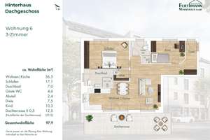 3-Zimmer Neubauwohnung im Dachgeschoss in Wersten mit geräumiger Dachterrasse – Kölner Landstraße 300, 40591 Wersten, Düsseldorf – Vorschaubild 10