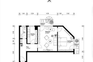 2-Zimmerwohnung mit 2 Balkonen & Tiefgaragenplatz in Mannheim-Käfertal – Bahnhofstraße 2, 68309 Käfertal, Mannheim – Vorschaubild 9