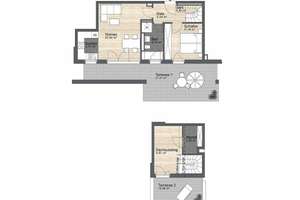 Penthouse-Feeling pur: 2,5 Zi. Neubauwohnung mit Panorama-Dachterrasse & Bergblick – Aubing-Ost-Straße 68/70, 81245 Altaubing, München – Vorschaubild 3