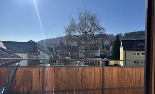 Gemütliche 2-Zimmer-Dachgeschosswohnung mit großem sonnigem Balkon und Carport in Merklingen