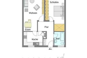 Zentrale 2-Zimmer-Wohnung in Mülheim-Winkhausen - WBS erforderlich – Aktienstr. 200-204, 45473 Altstadt II, Mülheim an der Ruhr – Vorschaubild 3
